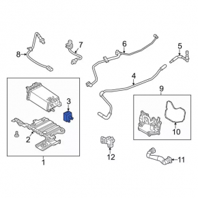 Ford Edge 15- 2.0T Fuel Evaporative Purge Valve with Tubes, Type 2