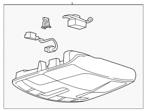 Ceiling light front Lincoln MKZ 17-20 under the sunroof, beige