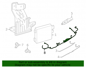 Lincoln Corsair 20-26 rear bumper wiring for parking sensors