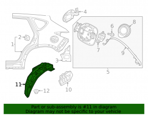 Right rear fender liner for Mazda CX-50 23-25
