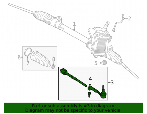 Steering rod with tip left BMW i3 14-21