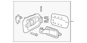 Fuel filler door with housing for VW Atlas 18-25