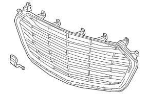 Chevrolet Trax 17-20 Front Bumper Lower Grille