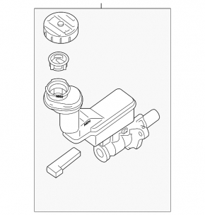 Master Brake Cylinder with Reservoir Nissan Rogue 14-20