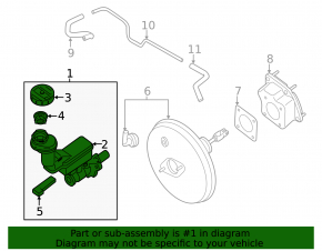 Master Brake Cylinder with Reservoir Nissan Rogue 14-20