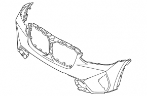 Bare front bumper for BMW X3 G01 22-24 without parking sensors
