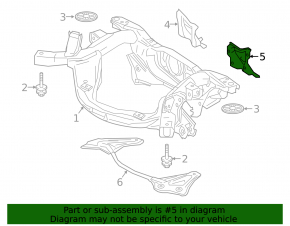 Left rear subframe bracket for Lexus NX300h 15-21