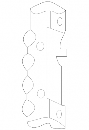 Right fog light bracket for Toyota Land Cruiser 16-21