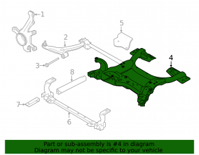 Front subframe Infiniti QX30 17-19 dented