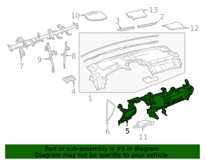 Lexus NX300 NX300h 18-21 dashboard frame