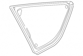 Rear left fixed glass window for Toyota Rav4 13-18