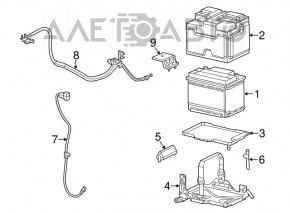 Negative terminal Fiat 500L 14- under manual transmission