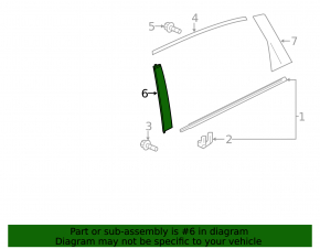Door trim side rear right front Acura MDX 14-20 broken guide