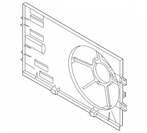 VW Touareg 11-17 bare radiator shroud diffuser