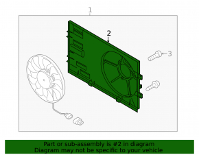 Radiator shroud diffuser assembly VW Touareg 11-17 3.6 600W