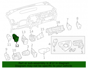 Lexus CT200h Fuel Door Release Button 11-17