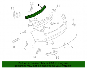 Infiniti FX35 QX70 09-17 Rear Bumper Reinforcement