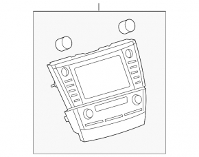 Monitor, JBL tape recorder, Radio, CD-player Toyota Camry v40 10-11
