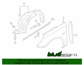 Front Left Wing Emblem Hyundai Sonata 11-15 Hybrid
