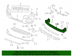 Front bumper reinforcement Audi Q3 15-18