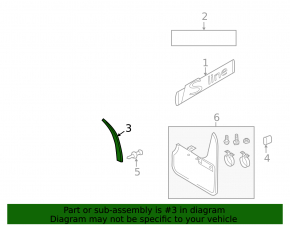 Front left wing seal Audi A4 B9 17 lower