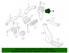 Front panel air duct deflector right Mercedes C-class W205 15-21 graphite