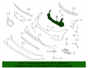 Mercedes GLC 63 20-21 AMG front bumper mount, upper center, pack