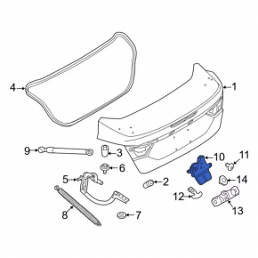 Boot lid lock Ford Focus mk3 11-18 4d