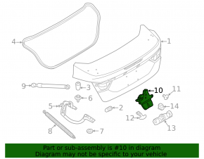 Boot lid lock Ford Focus mk3 11-18 4d