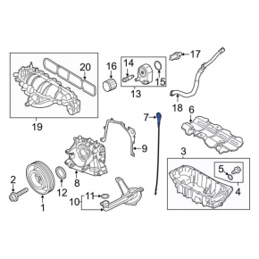 Oil dipstick Ford Escape MK3 13-19 1.6T 1.5T round