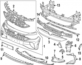 Front bumper mount, lower left wing, Volkswagen ID.4 23-25