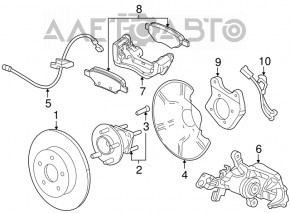 Rear right brake hose for Chevrolet Volt 11-15