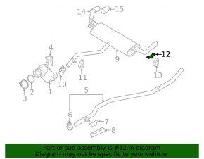 Rear left muffler bracket BMW X5 E70 07-13