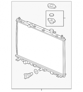 Radiator cooling water Honda CRV 15-16 2.4