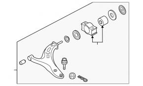 Lower control arm front left Subaru Legacy 15-19 APLUS