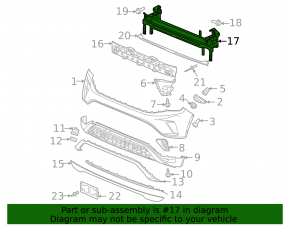 Front bumper reinforcement for VW Atlas 21-21