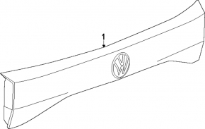 VW Atlas 24-25 interior trunk door central light without ambient lighting, complete