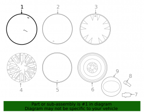 Wheel disk R17 Lexus ES350 13-15 pre-rest, type 2, light curb