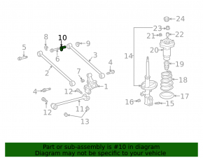 Wheel alignment bolt Lexus RX400h 06-09 AWD 80mm