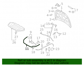 Front hood seal Audi Q7 4L 10-15