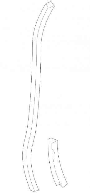 Audi Q8 19-25 front side door seal, rear right, with bracket