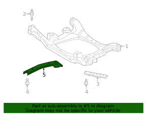 Front subframe burr, front right, Lexus IS 14-24 AWD