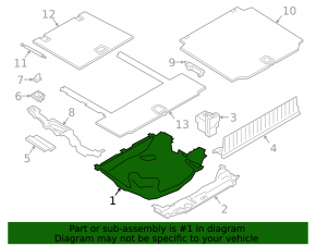 Trunk Floor Covering BMW X5 G05 19-23