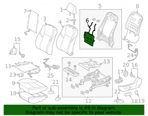 Driver's Seat Back Support Toyota Avalon 13-18