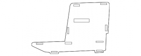 Front bumper lower grille plug right Audi Q5 80A 18-20