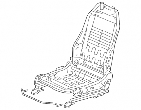 Honda Accord 18-22 passenger seat without airbag, black cloth, shot