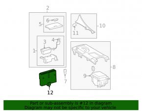 Lexus ES350 Seat Heating Control Buttons Black 07-12