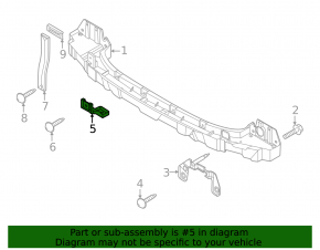 Left lower rear bumper reinforcement bracket for Kia Sportage 23-25