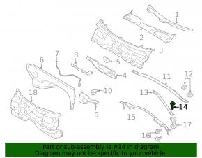 Front strut brace left Porsche Macan 15-18