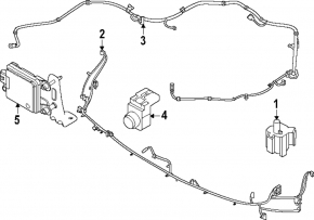 Wiring front bumper Hyundai Sonata 20-22 SEL, SEL Plus without parking sensors